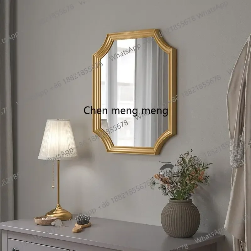 

Французское декоративное зеркало в стиле легкой роскоши, простое ретро-зеркало для прихожей, столовой, настенное зеркало для гостиной, ретро-зеркало для макияжа