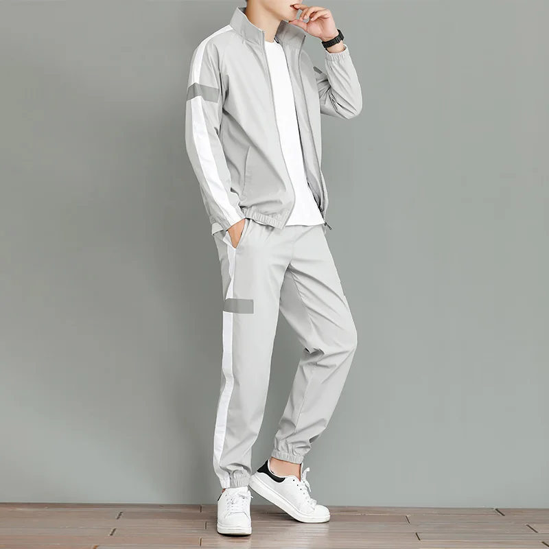 Men\'s Zipper Pockets Outwear+Pants Sets, New Hip-hop Suit, Track Suits Sweatshirt Best Sellers