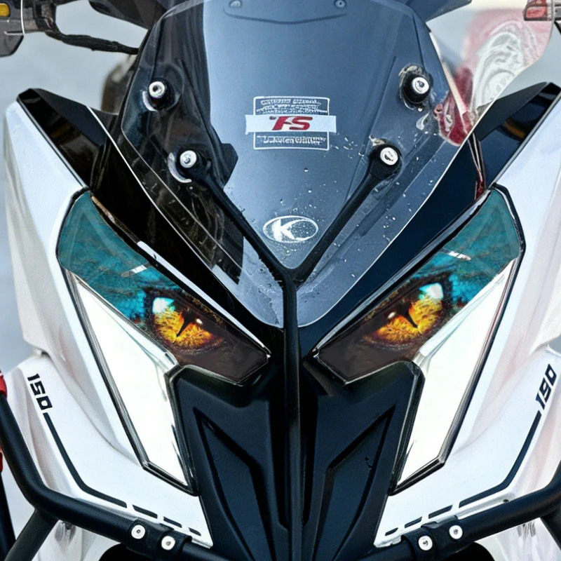 Headlight Sticker Waterproof Motorcycle Decals for Kymco Racing X RKS 150 Accessories Head Light Motorbike Stickers