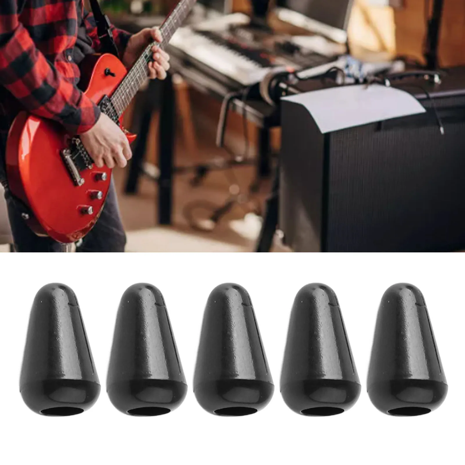 5Pcs Pickup Selector Switch Tip Electric Guitar 5 Way Knob Cap Plastic Hat Universal Accessories