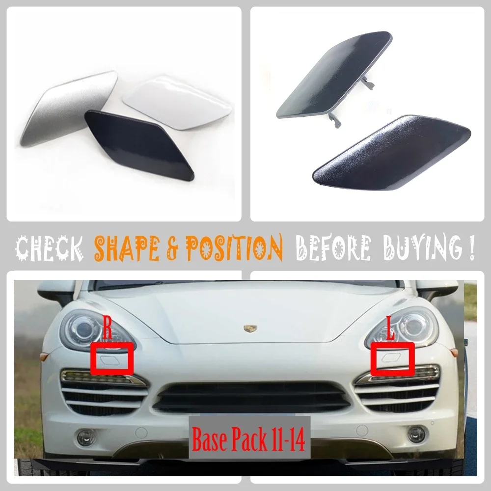 

For 11-14 LH&RH Porsche Cayenne 958.1 92A Base Diesel S Hybrid 3.0L 3.6L Front Side Headlight Washer Cover