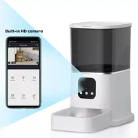 6L Cell phone remote control of pet cat food feeder dog video voice intercom intelligent automatic pet feeder