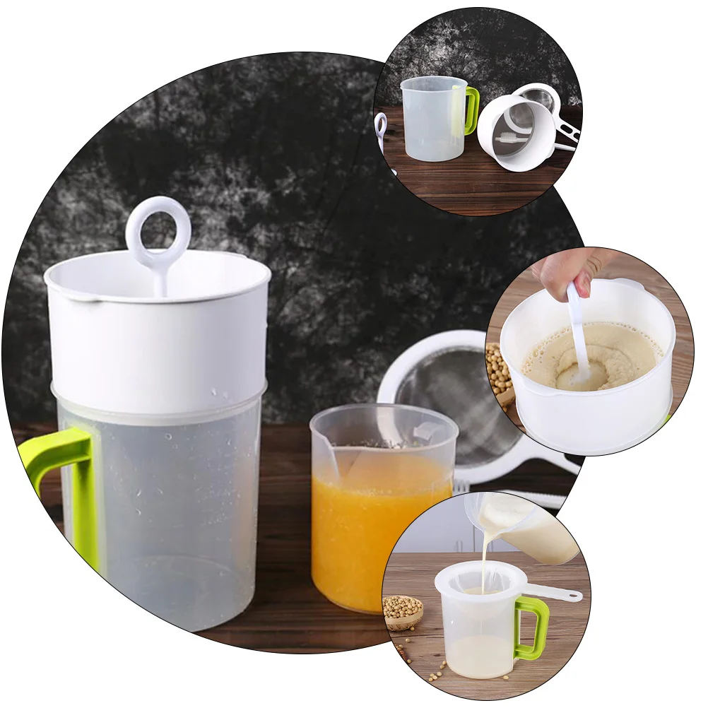 

1 Set 15L Soy Milk Filter Cup Kit 80 Mesh 40 Mesh Strainer Juice Sieve Stainless Steel Tea Filter Multipurpose Tools