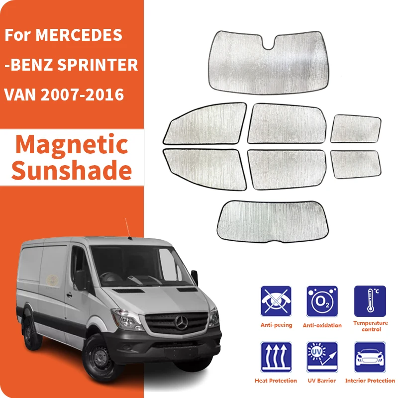 Custom Car Window Sunshade Anti-UV Car Sun Window Visors Sunshade Covers Accessories For MERCEDES-BENZ SPRINTER VAN 2007-2016