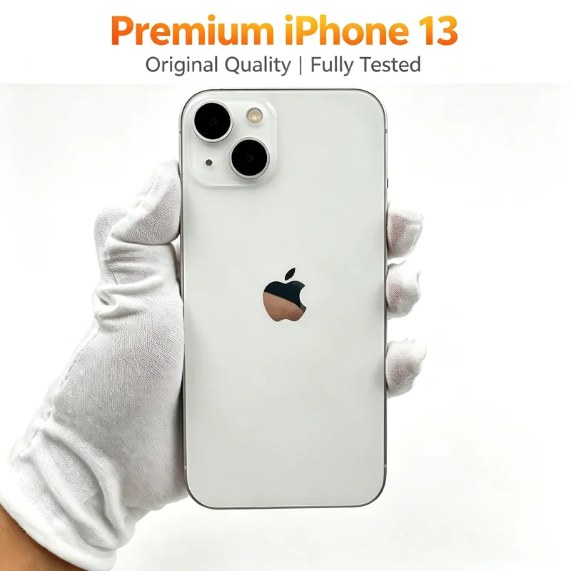 Refurbished 98% IPhone13 4GB RAM 128GB 256GB ROM Unlocked US Version 1 Physical SIM+1eSIM 6.1 Inch Dual 12MP Camera IOS Face ID view 6