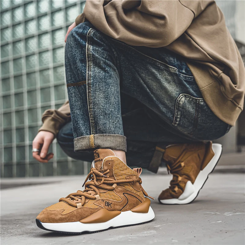 

Men's Dad Shoes New Style Autumn Winter High Sensation Trendy Versatile Breathable Sports Casual Shoes Sports Walking Footwear