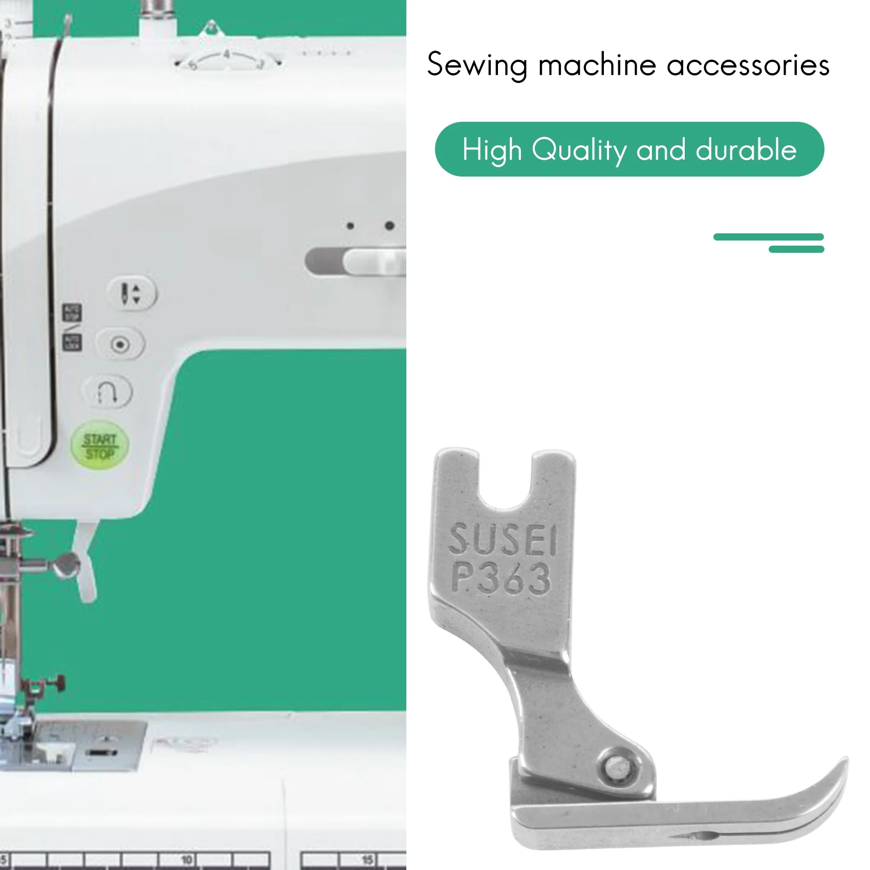 Piedino per pressa per macchina da cucire in acciaio semplice piedino per cerniera stretto per forniture di parti per accessori per macchine da cucire industriali