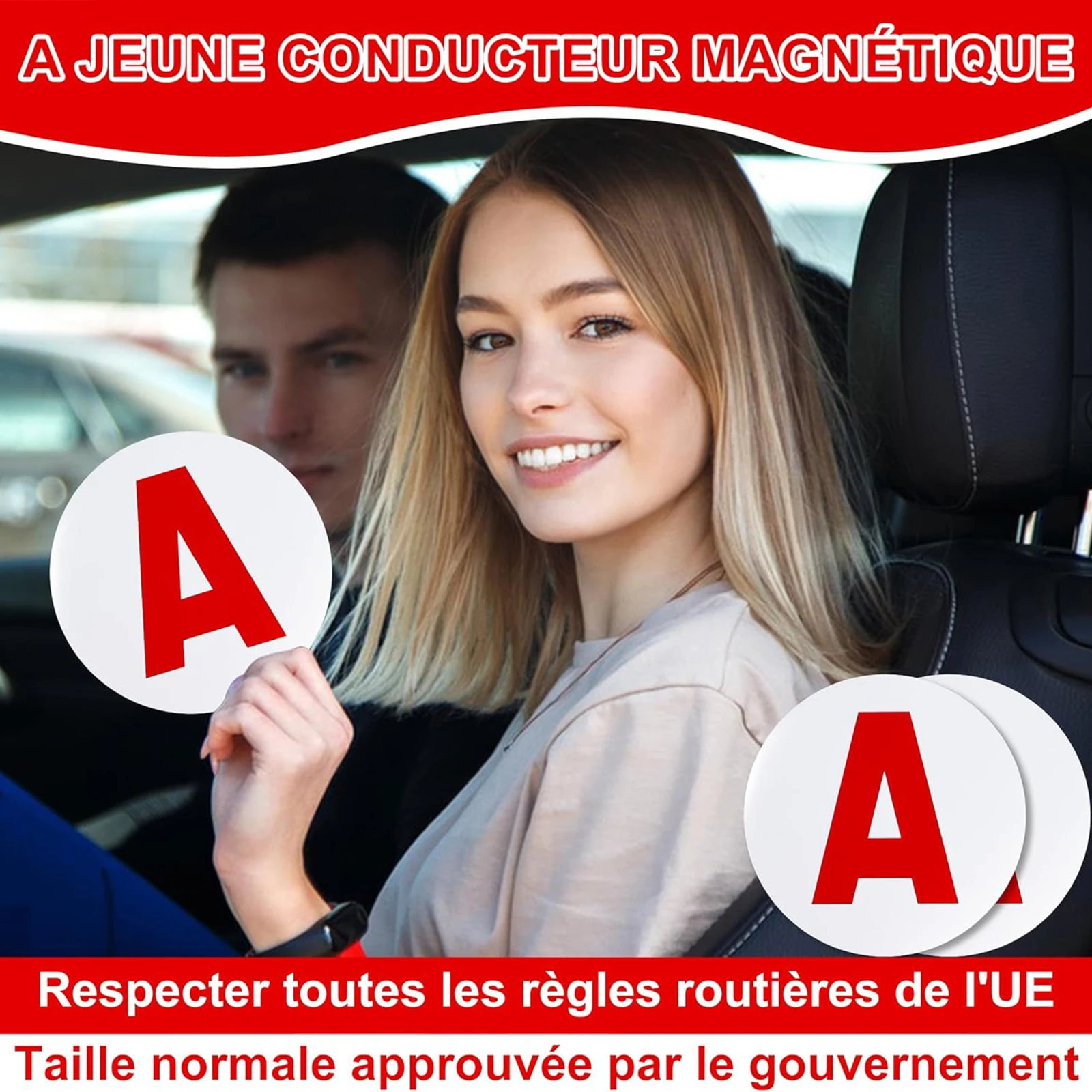 موصل جوين مغناطيسي، 2 قطعة قرص مغناطيسي، Ø 15 سم قرص أ Voiture، A Apposer sur Le Vehule، Disque Magnetique