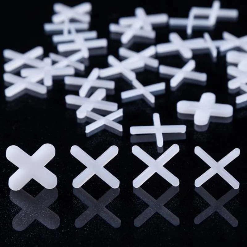 100pcs Plastic Cross Leveling System Tiles Clips Tile Spacer Plumbers Locator Construction Tools 1mm-10mm