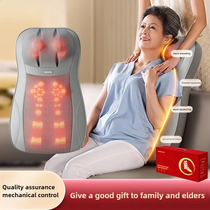 Breathable Shoulder and Neck Massager  3D Neck Massager  Automatic Full-Body Kneading Chair  5 Heat Settings for Car