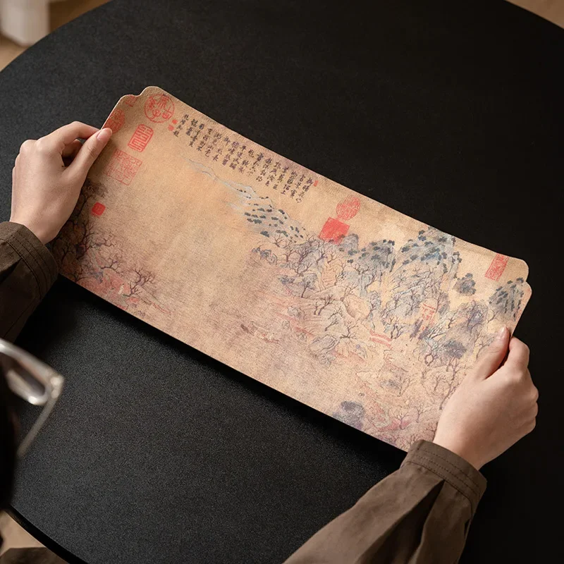 Chinese Painting Tea Mat Tea Accessories Tapestry Vintage  Table Mat Tea Ceremony Teaware Lily Deng