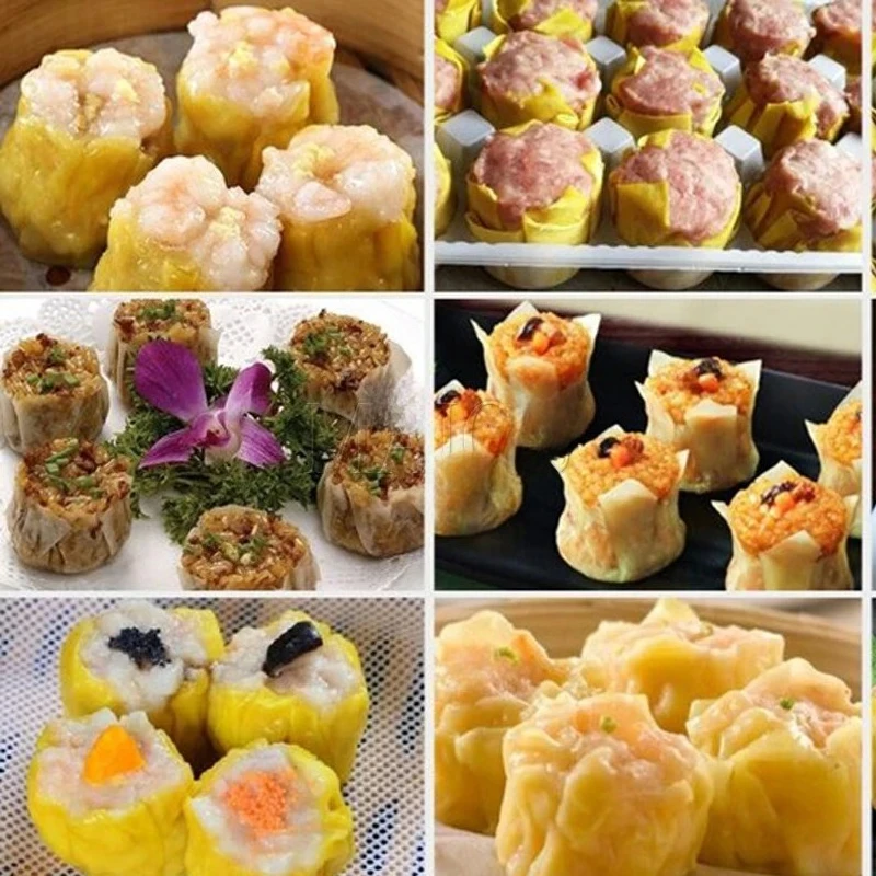 ماكينة تشكيل شاوماي الصغيرة الأوتوماتيكية ماكينة شواء سطح المكتب للإفطار ديم سوم شاوماي