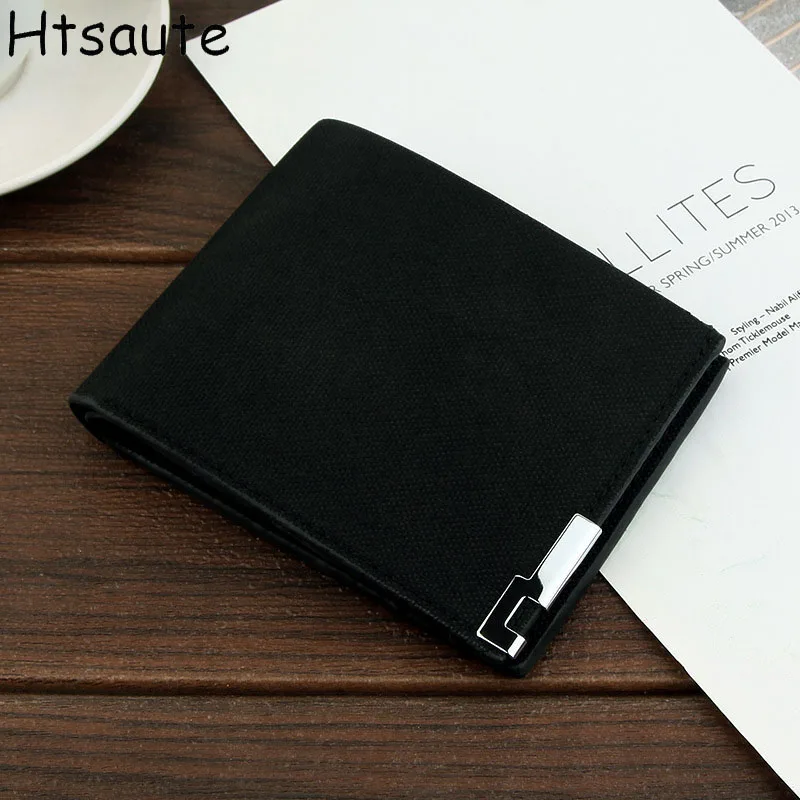 محفظة رجالية قصيرة من القماش ذات سعة كبيرة، متعددة الفتحات، جيب للعملات المعدنية، حامل بطاقة الصورة، محفظة صغيرة عتيقة، محفظة قصيرة للذكور