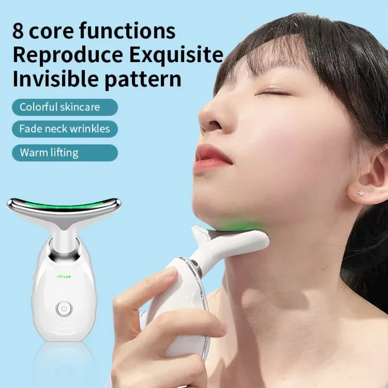 Rechargeable Face Neck Massager Device Skin Lifting Wrinkle Removal Home Facial Beauty Instrument