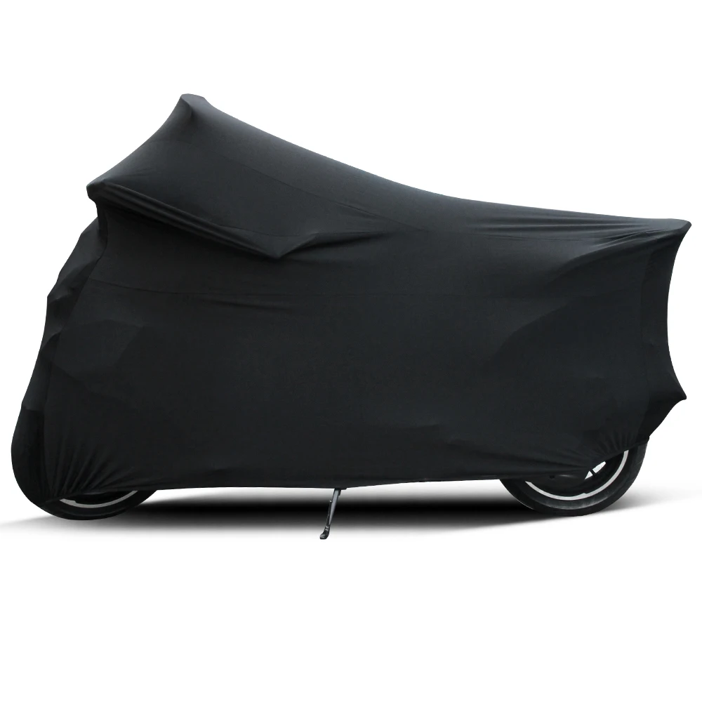 

Elastic Fabric Motorcycle Covers UV Protector Cover Universal Motor Scooter Bike Dustproof Cover Indoor Outdoor