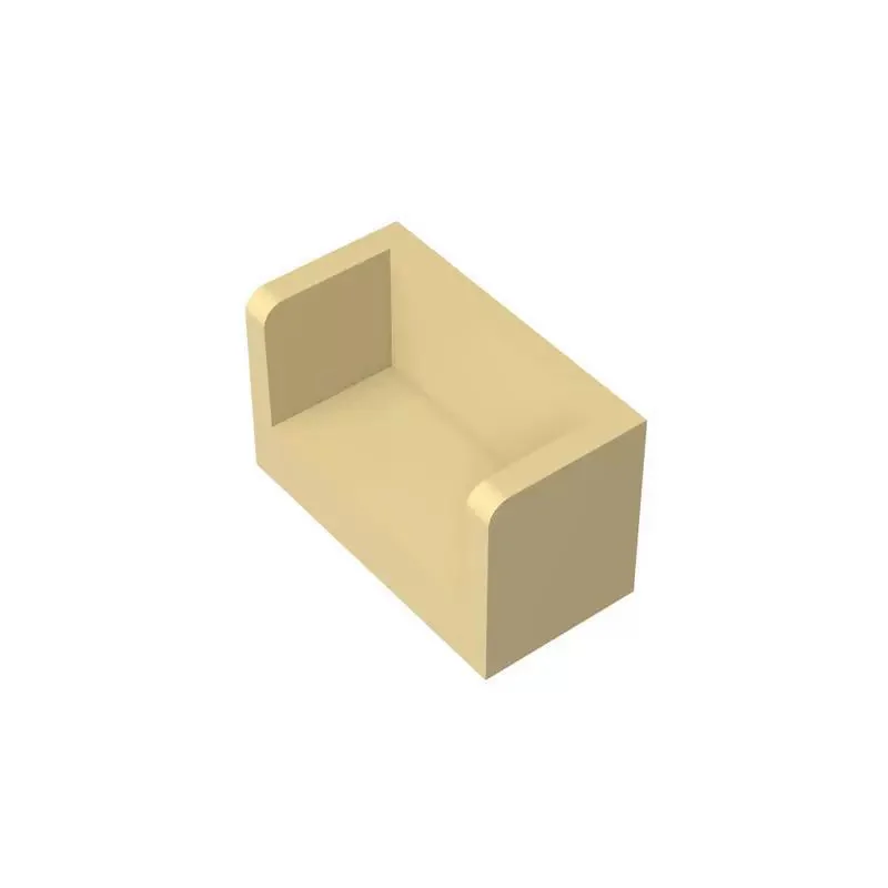 50 Stück 23969 Paneel 1x2x1 Baustein mit abgerundeten Ecken und 2 Seiten, kompatibel mit MOC-Bausteinen, kreatives Lehrmaterial – Detail 3
