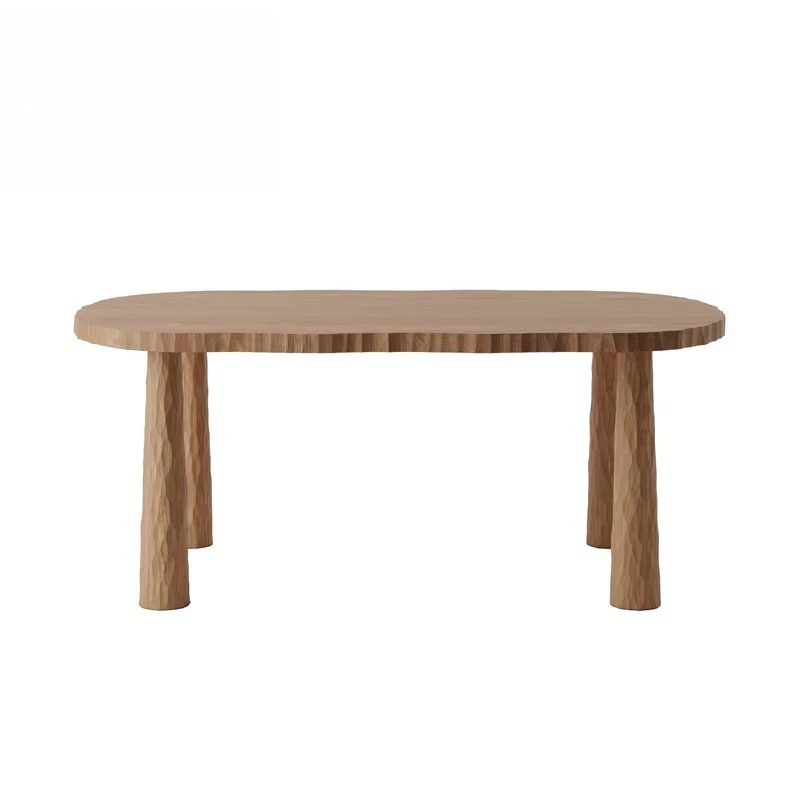 Contemporary Design Learning Irregular Desk Office Modern Simple Table boss Computer Writing Gaming Custom Oak Wooden Desk