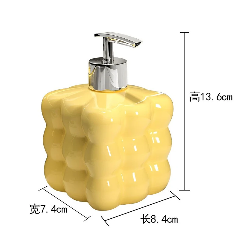 Modern Press Type Lotion Bottle Home Sanitizer Soap Dispenser Ceramic Shampoo Moisture Bottling Bathroom Accessories Decoration