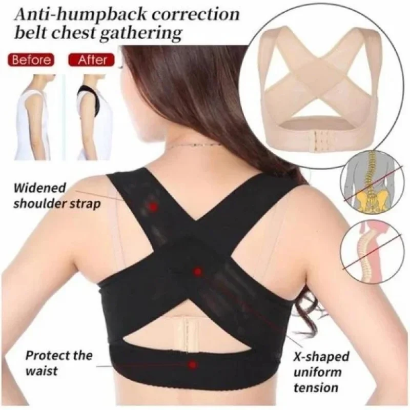 1-4Pcs Corrector Adjustable Women Back Support Belt Orthotics Posture Correction Brace Rectify Posture Corset Shoulder Posture