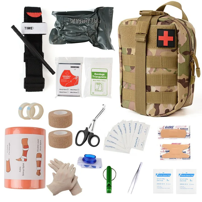 Multifunctional Tactical First Aid Kit Camping First Aid Supplies Equipment Survival Tool Combination
