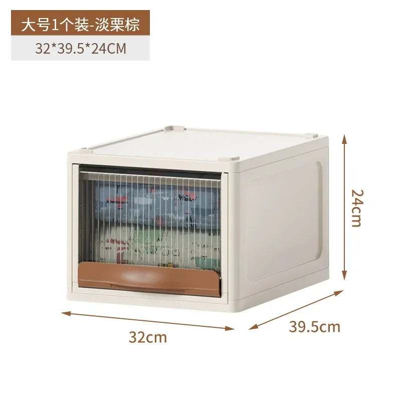 

Utility Cabinet for Storage, 1pc Large Off-white Storage Box with Orange Handle, Plastic with Handle Lock Foldable Home