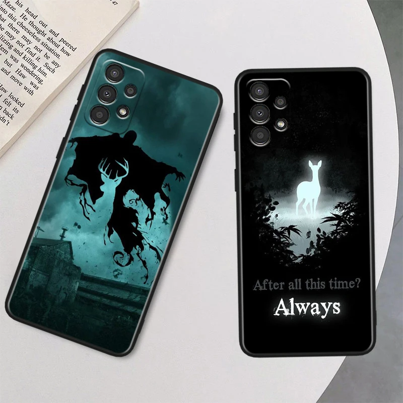 Art Cool Harries Wand Potters For Samsung A73 A72 A54 A53 A52S A34 A33 A32 A24 A23 A22 A14 A13 A03S A02S Black Soft Phone Case