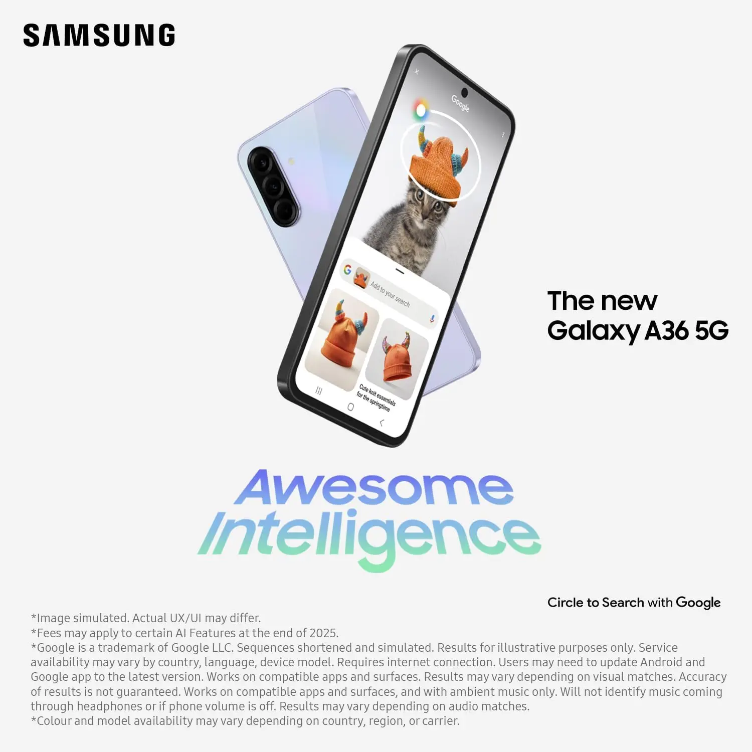 هاتف Samsung Galaxy A36 5G، شاشة ذكاء مذهلة، عمر بطارية طويل 6.7 بوصة، شحن سريع للغاية #4