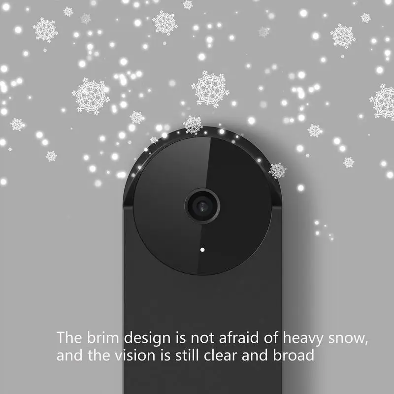 Doorbell Silicone Protective Cover Waterproof Drop-proof Doorbell Skin Case ForGoogle Nest Door Bell Accessories Black