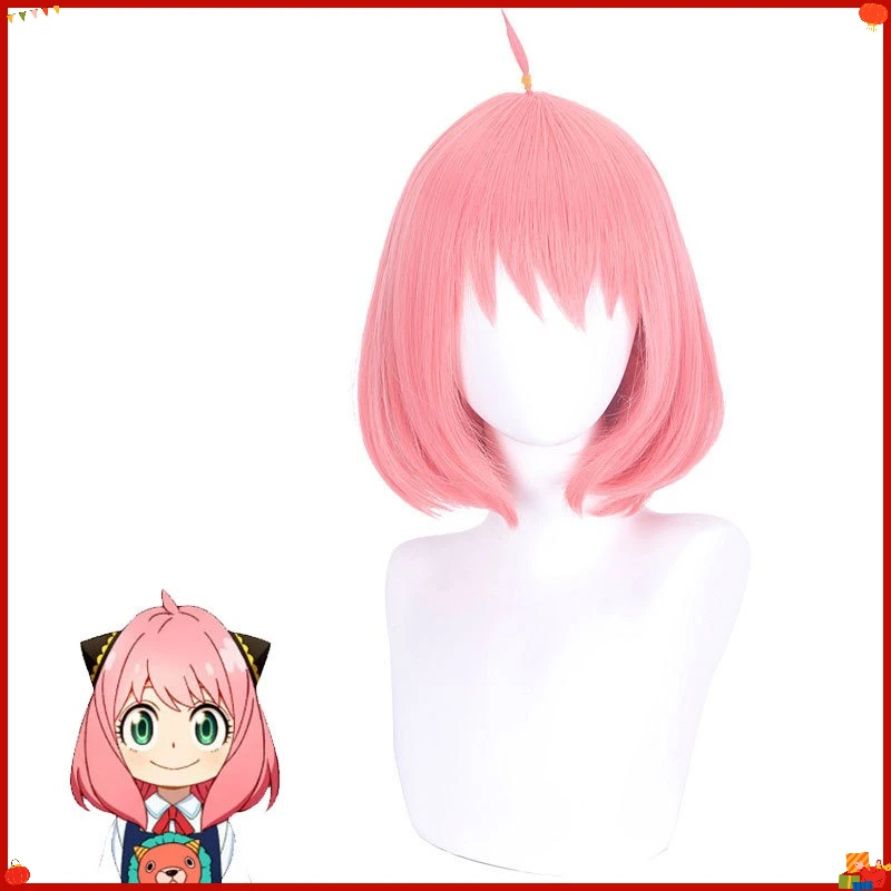 perruque-synthetique-rose-pastel-inspiree-d'anyya-pour-deguisement-fete-carnaval-halloween-cosplay-jeu-de-role-anime-resistante-a-la-chaleur