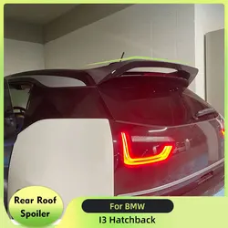 Real Carbon Rear Trunk Roof Spoiler Boot Wing Fit For BMW I3 Hatchback 2014-2020 Rear Top Window Wing Lip FRP Glossy Black Wing