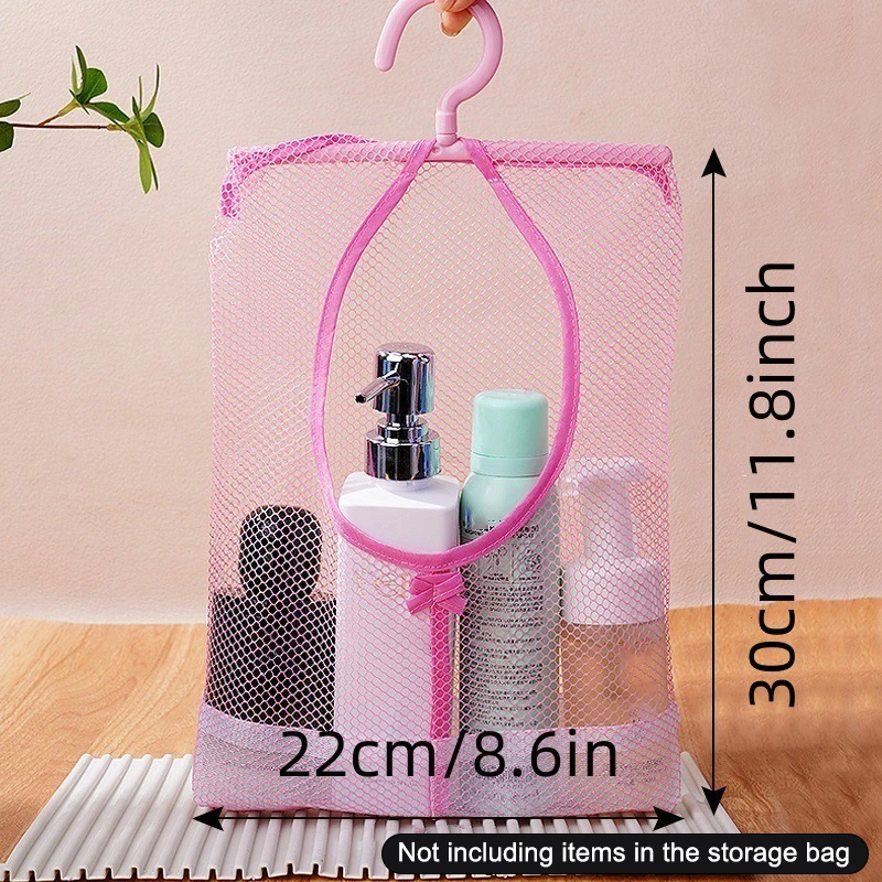 1pc wasknijper hangende mesh tas haak organisator draagbare multifunctionele hangende mesh opbergtas keuken badkamer hangende opslag