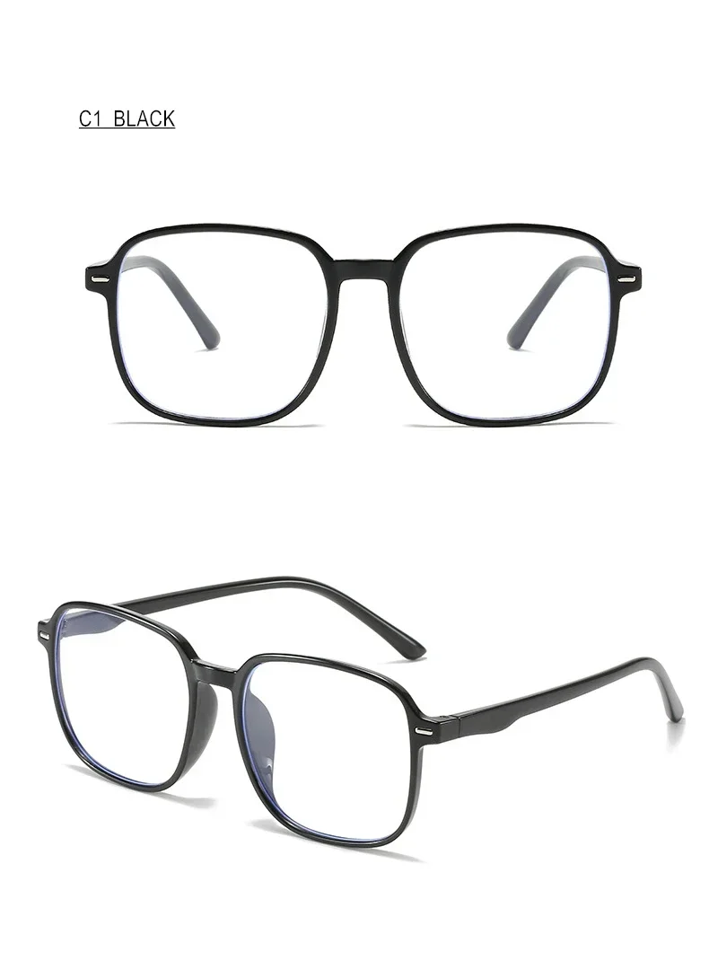 Photochrome Anti Blue Ray Myopie Gläser Frauen Männer Übergroßen Quadratischen Rahmen Kurzsichtig Brille Rezept-0,5 zu-10 F515 – Detail 15