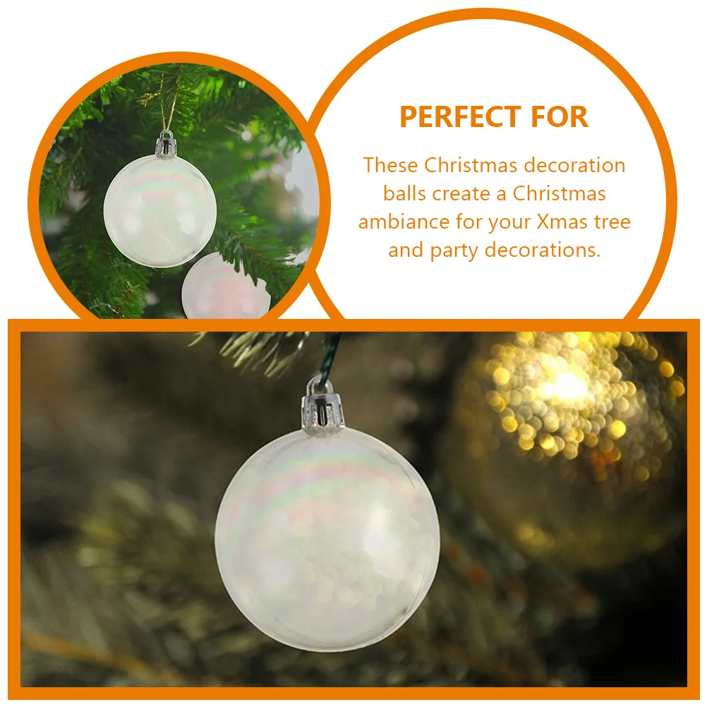 

Xmas Christmas Ball Decoration Holiday Balls Tree Small Plastic Ornaments Hanging Decorations