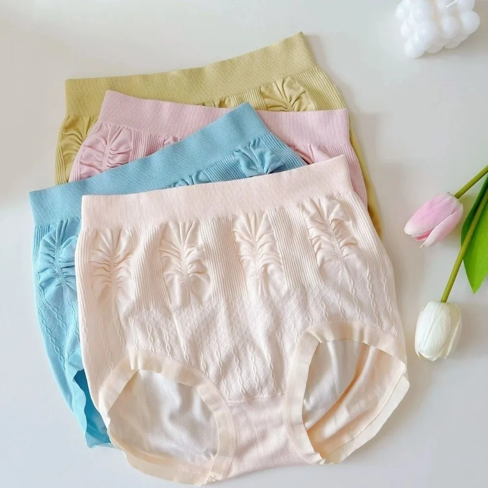 

7Pcs High Waist Women Panties Set Female Lingerie Underwear Ruffles Briefs Comfortable Elastic Bow Underpants Girls Women
