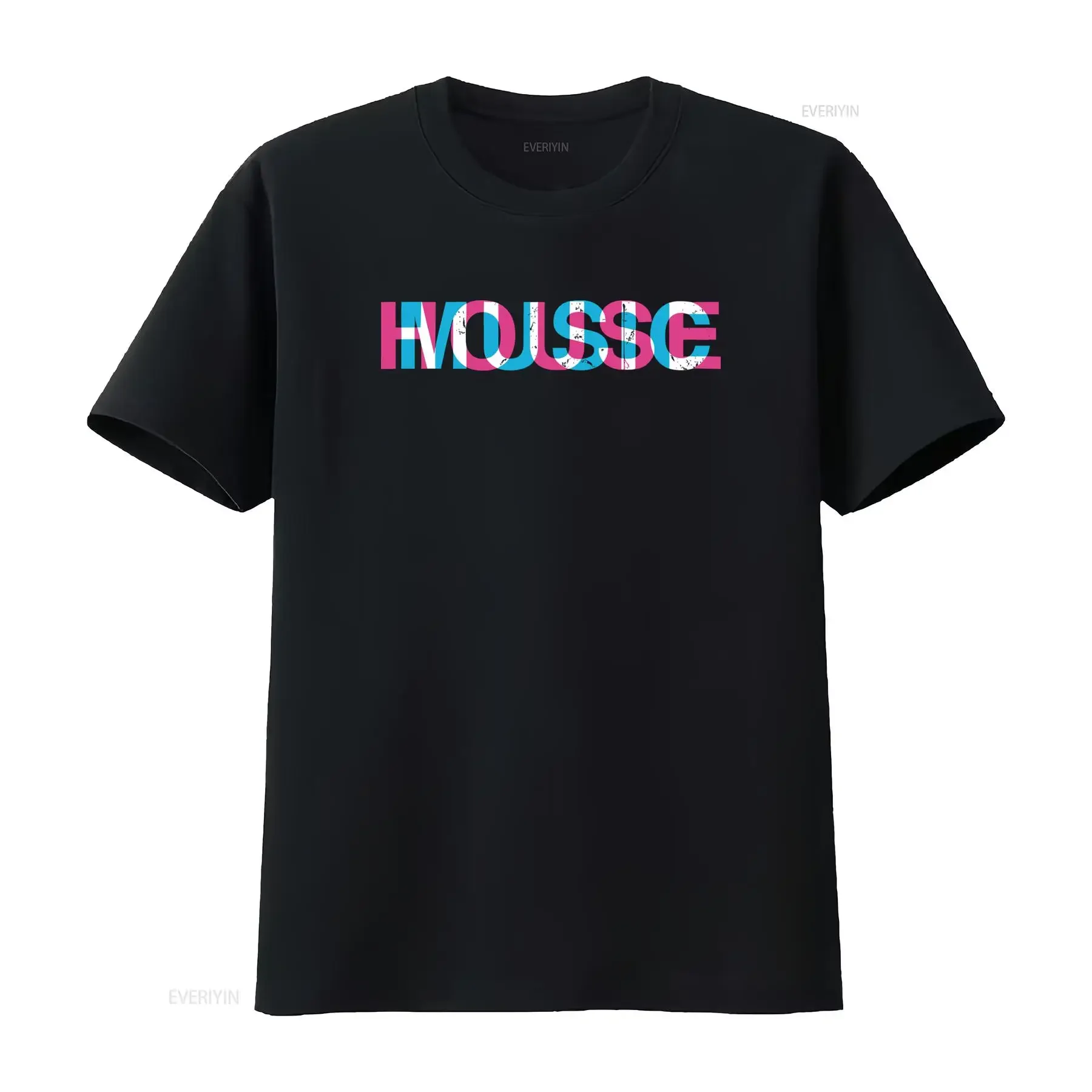 House Music Glitch Optical Illusion EDM Rave DJ Distressed T Shirt vintage Washed Slightly Breathable Comfortable Soft Unisex