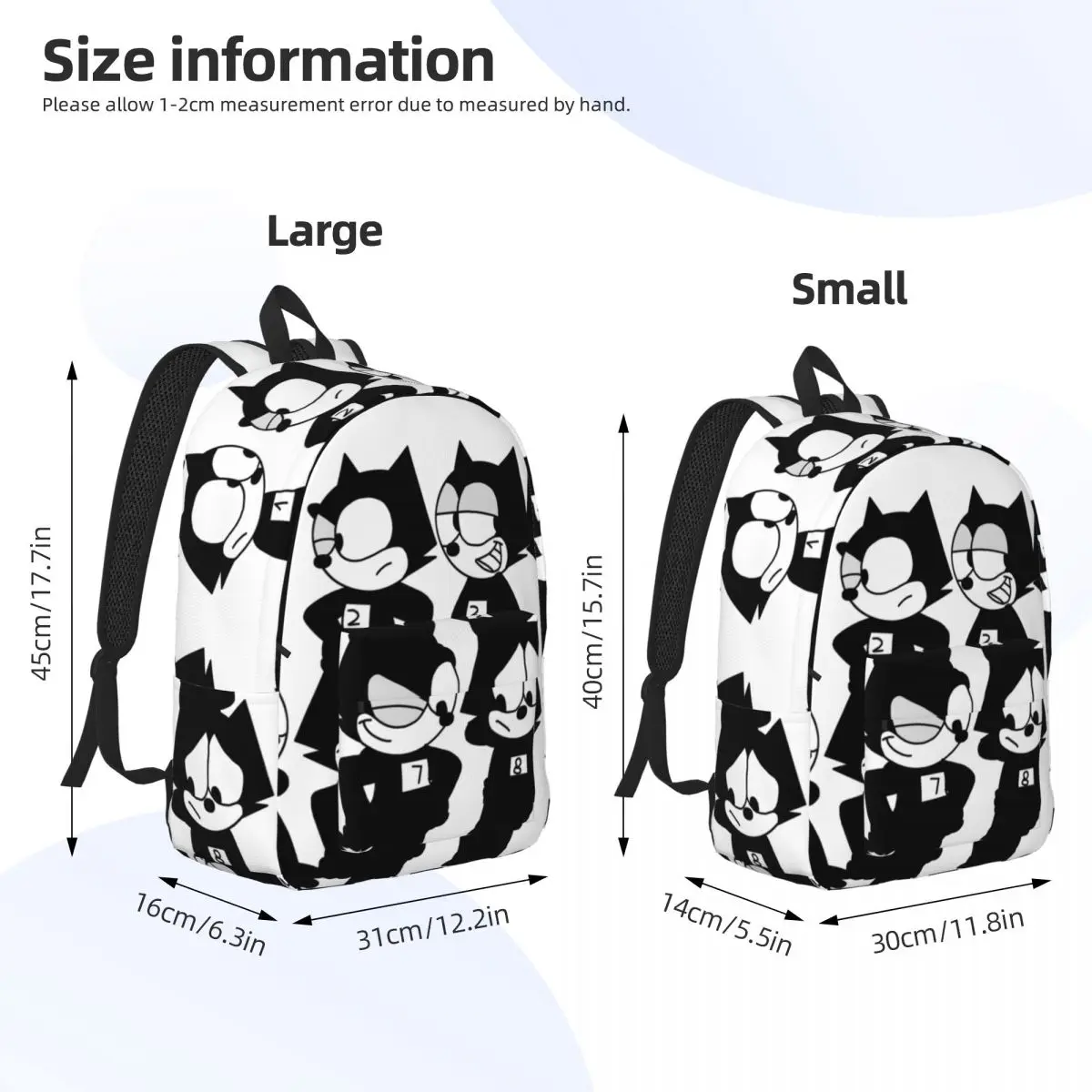 High School All Style Sturdy Shoulder Fashion F-Felix The Cat Cartoon Kindergarten Bag Female Children\'s Bags Back To School