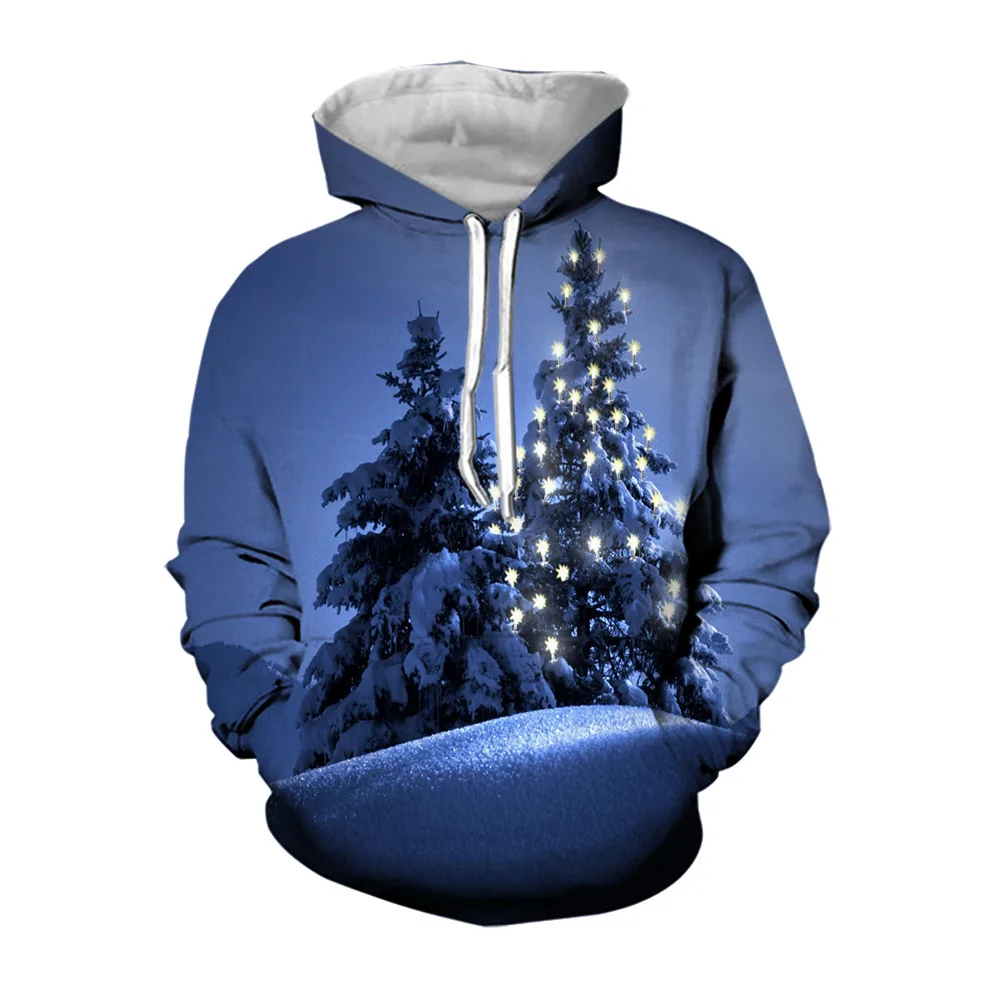 

Jumeast 3D Baggy Festival Clothing Mens Hoodies Clothes With Christmas Tree Pattern Casual Oversized Hoodie Comfortable Coats