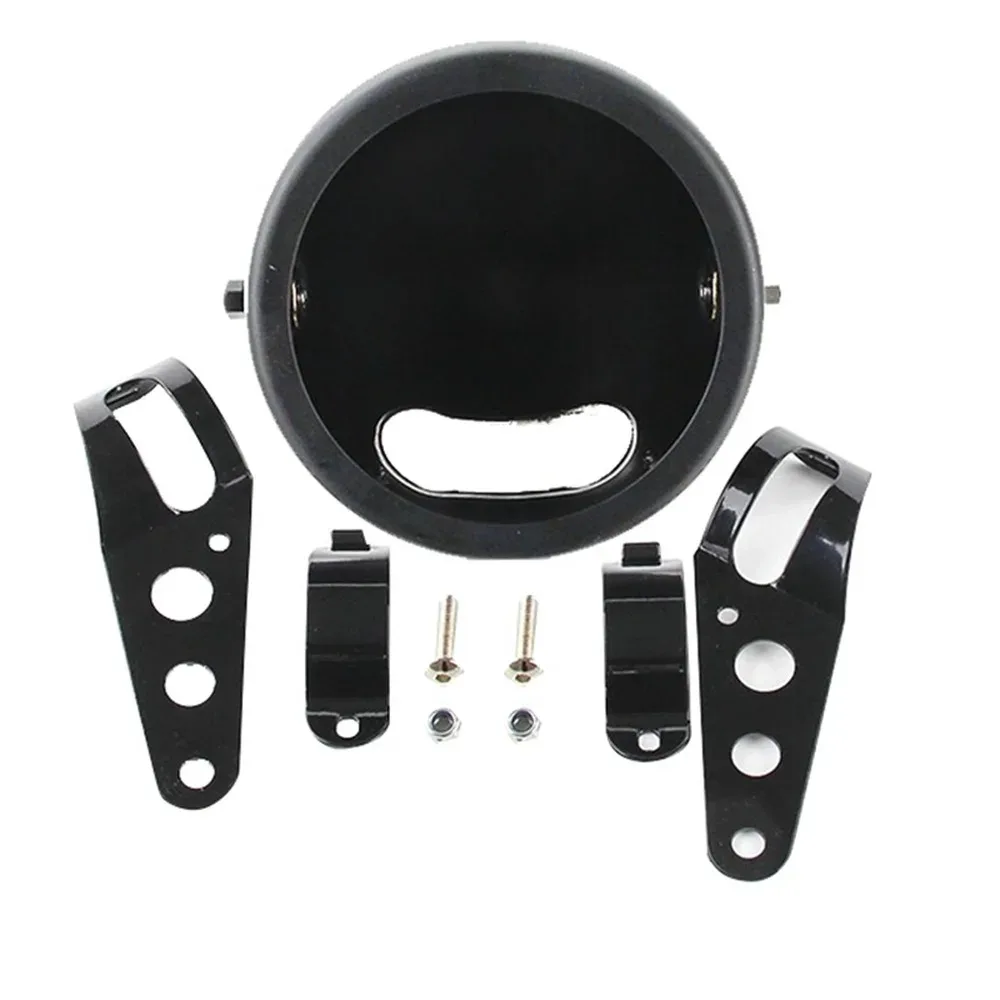 5.75 inch Black Round Motorcycle 5 3/4