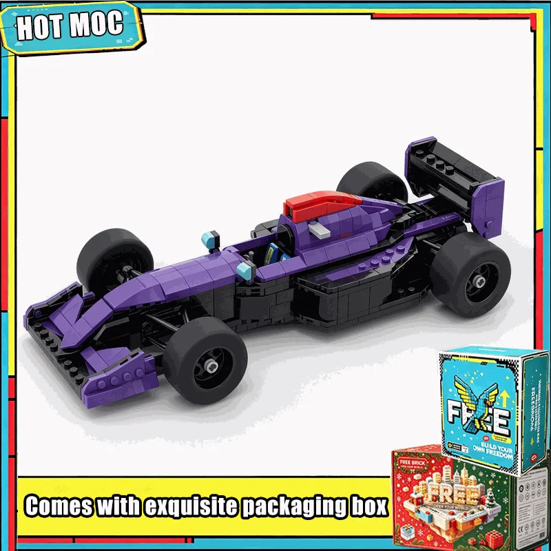 789PCS MOC Vintage Classic Open Wheel Formulaer Racing Car Building Blocks Set Custom Puzzle DIY Assembly Vehicle Model Toy Gift