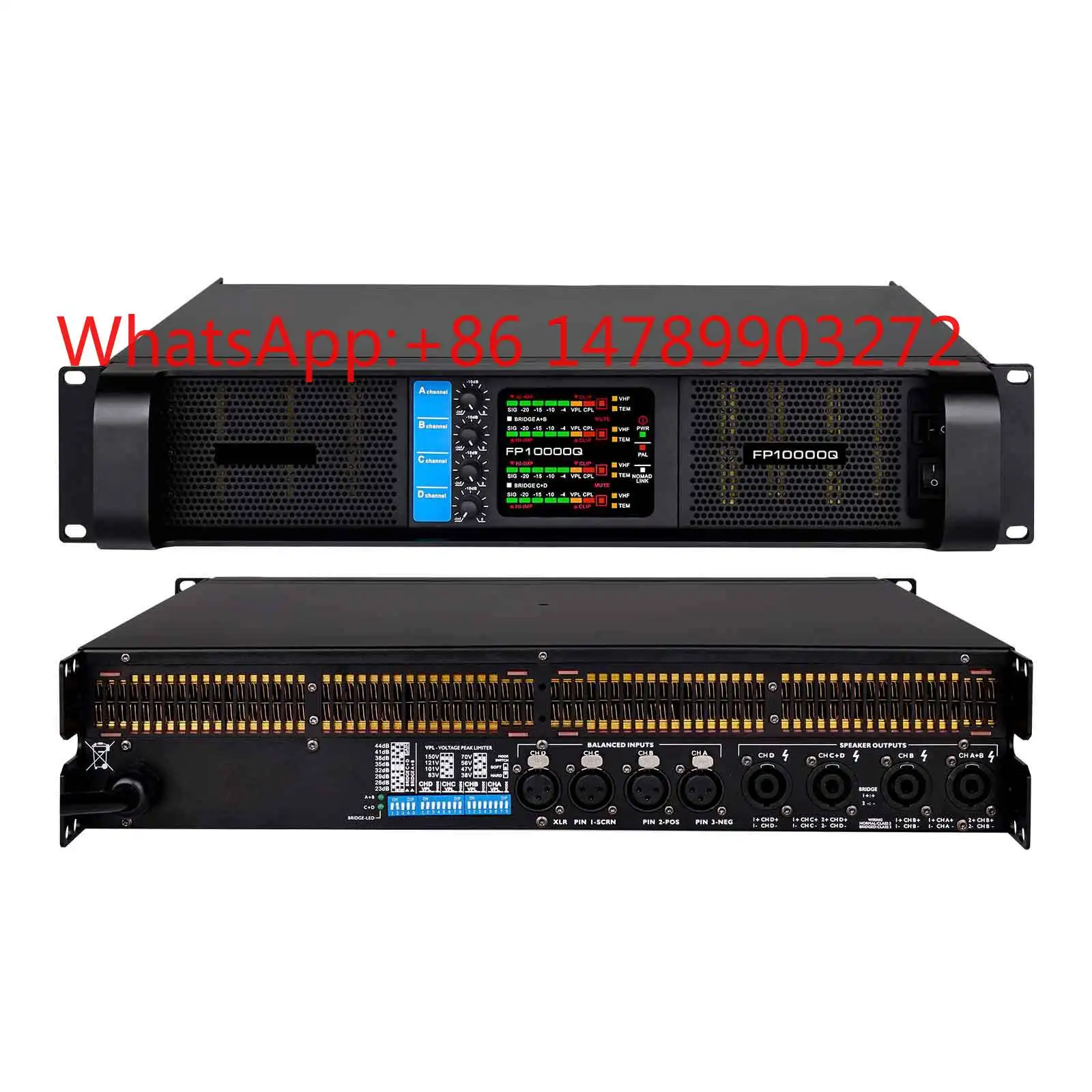 

4 Channel 10000W High Power Amplifier Stage Speaker Audio Equipment