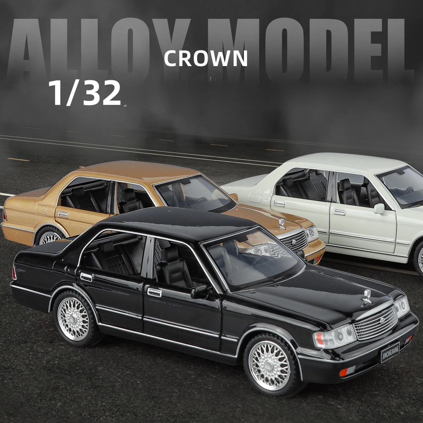 1:32 Toyota Crown Royal vehículo clásico aleación Diecast modelo coche de juguete para niños vehículo en miniatura colección pasatiempos vacaciones