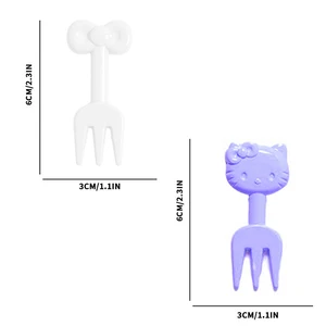 Kreative Mini -Obstgabel, Peripherie von Cartoons, exquisit, recycelbar, tragbar, Snackgabeln, Animation, 10pcs 11 Hauptverkaufsutensilien Tupperware - №9