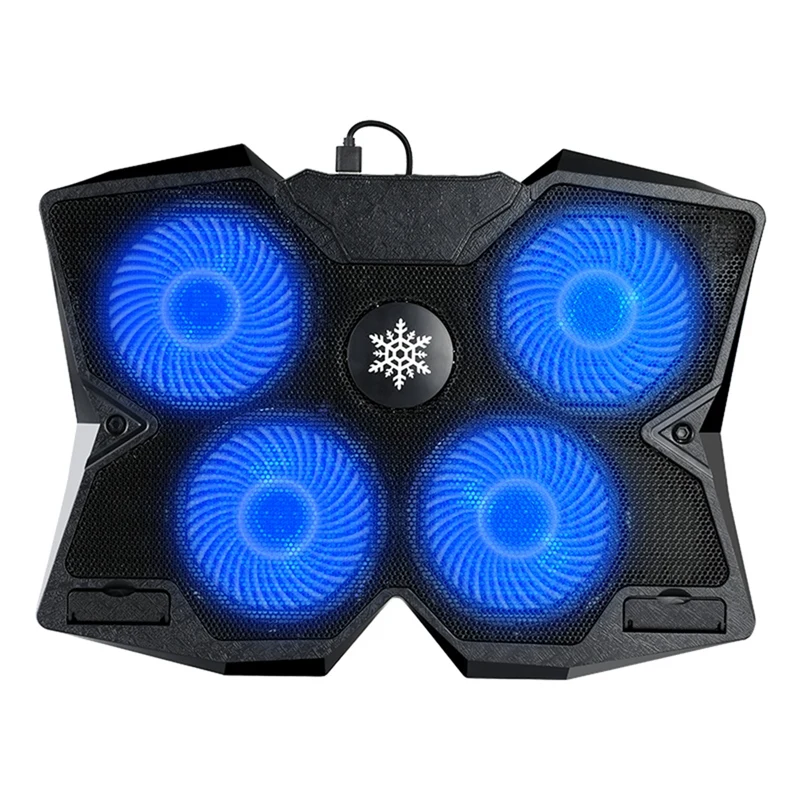 

Cooling Fan Stand Mat Quiet Laptop Cool Pad Blue LED USB Notebook Cooler With 4 Fans For Laptop Notebook