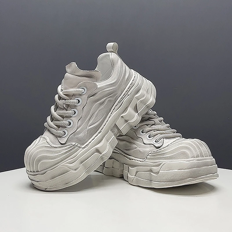 Retro Cowhide Leather Men's Sneaker Designer Shell Toe Stripe Genuine Leather Luxury Man Shoes Foamed Rubber Lightweight Tenis