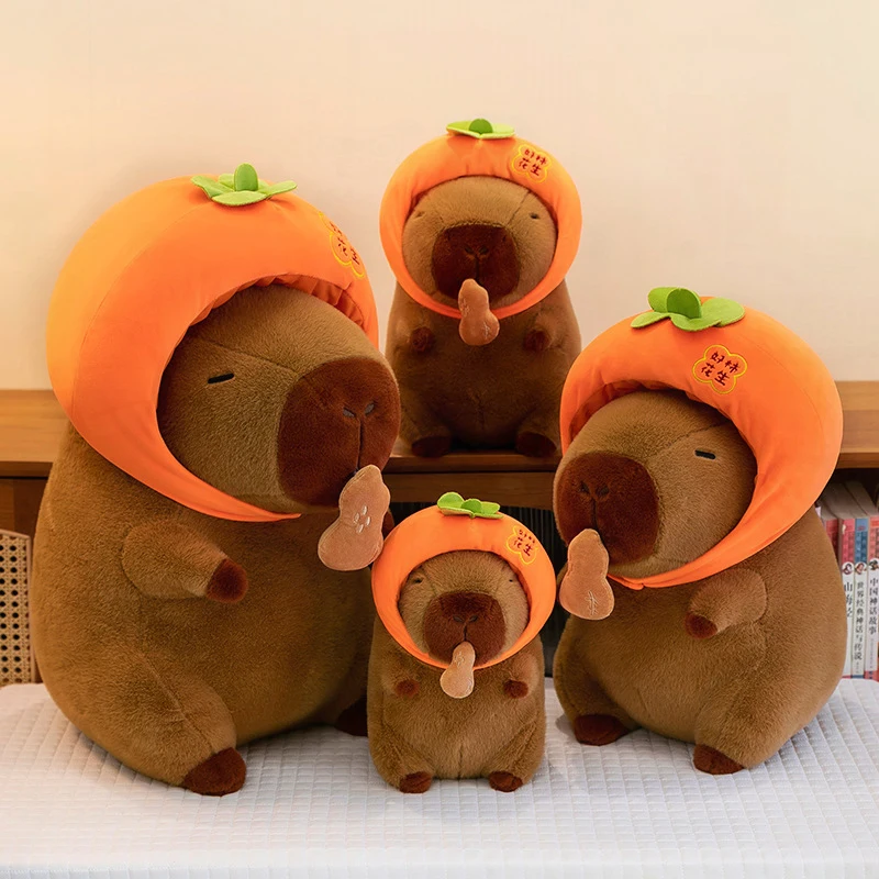 

Kawaii Pink Pig Capybara Plush Toy Pineapple Orange Stuffed Doll Cute Plushie Kids Birthday Gift Soft Cuddly Animal Toy