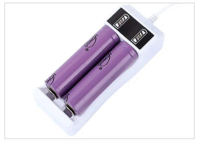 14500 /18650 Battery Charger Universal 2 Slot Li-ion  USB  Smart led ing for Rechargeable Batteries