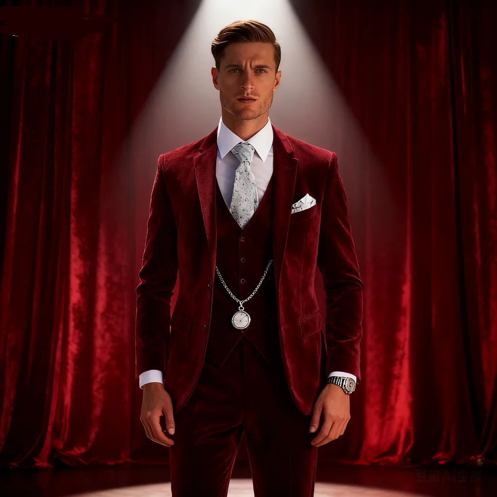 

Мужской уникальный приталенный свадебный костюм, жилет, костюм синего неба, куртка с брюками с лацканами и жилетом, элегантный наряд для жениха из трех предметов