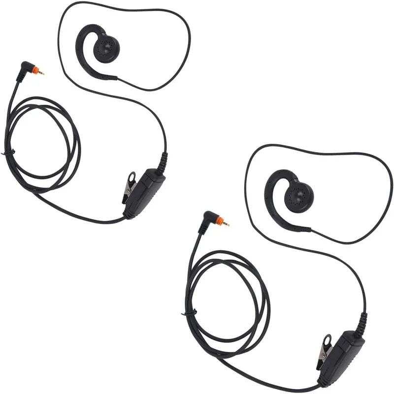 2pack C Swivel Earpiece Impact Headset with PTT Mic for Motorola Wave Radio DLR110 TLK100 TLK110 SL300 SL1600 SL2600 SL3500e SL4