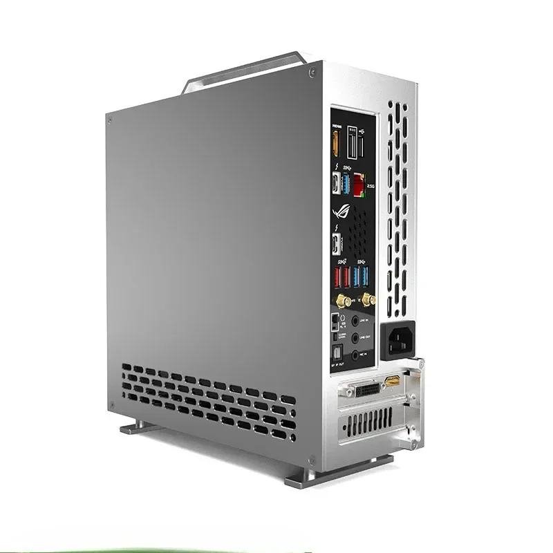 In stock mini A24-V5 2.0 dual slot single display 1u power supply itx chassis, double-sided chamfering