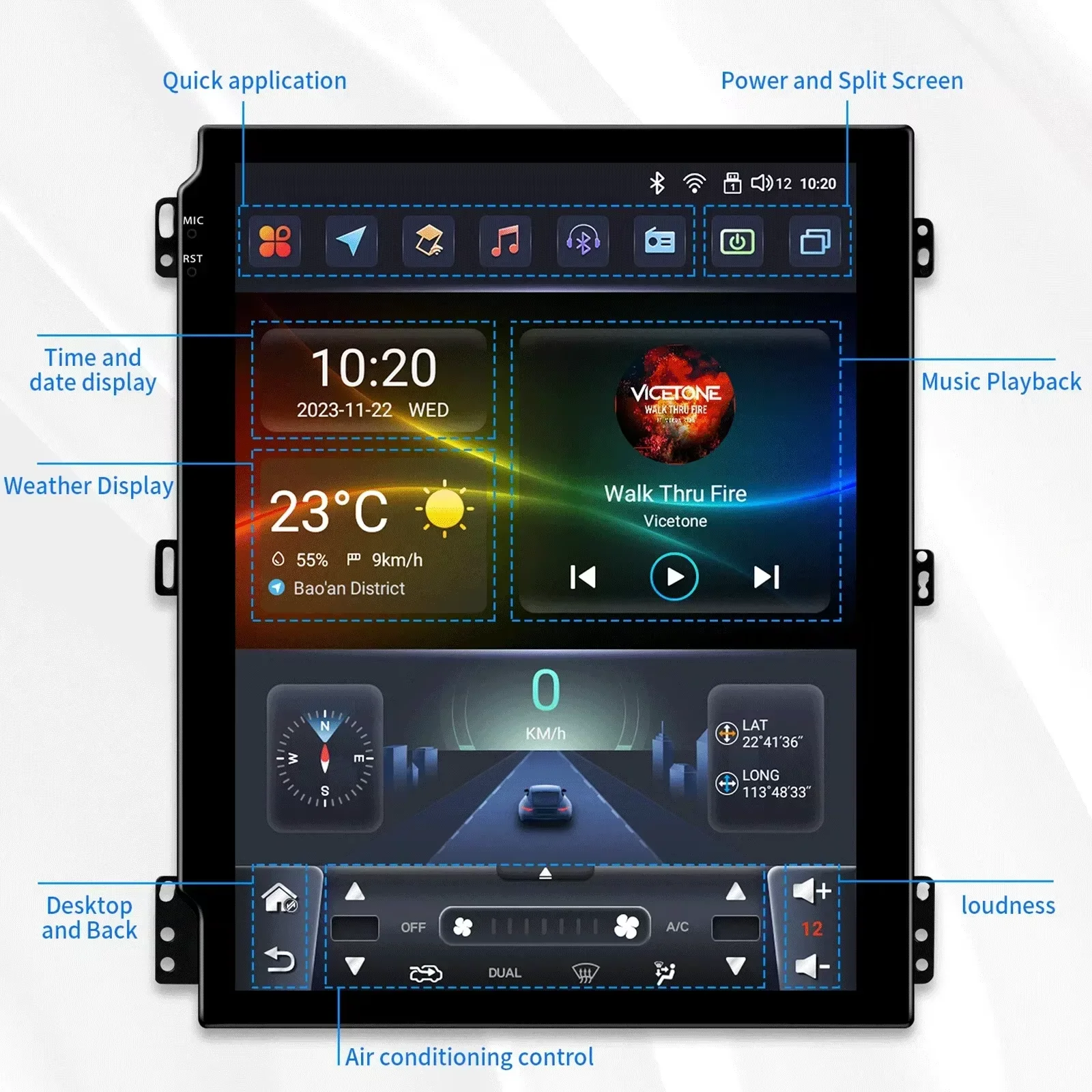Hizpo Carplay 4G أنظمة AI أندرويد 14 راديو السيارة لكاديلاك إسكاليد /SLS 2007 - 2014 مشغل فيديو الوسائط المتعددة نظام تحديد المواقع Autoradio